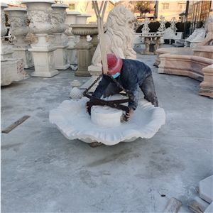 White Marble Fountain With 3M Diameter