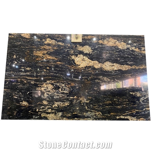 Black Taurus Granite Fusion Black With Gold Veins