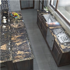 Black Taurus Granite Fusion Black With Gold Veins