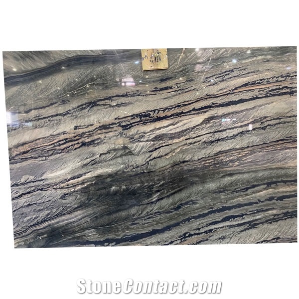Brazil Polished Open Book Veins Galapagos Quartzite Slabs