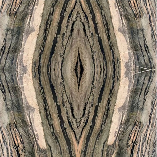 Brazil Polished Open Book Veins Galapagos Quartzite Slabs