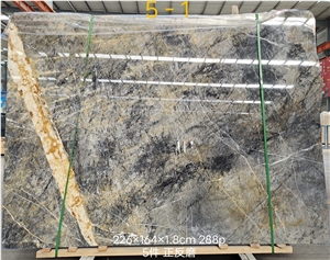High Quality Polished Golden Grey Blue Marble For Interior High Quality Polished Golden Grey Blue Marble For Interior