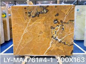 High Quality Polished Orange Onyx For Hotel Decoration