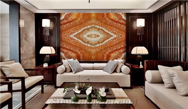 High Quality Polished Ruby Onyx For Background Wall Floor 