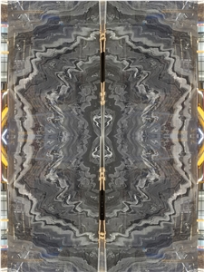  High Quality Polished Sea Wave Black Marble For Decoration