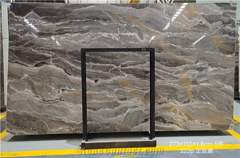 High Quality Polished Silver Shadow Quartzite For Countertop