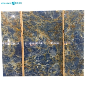Interior Feature Wall Cladding Stone Blue Jade Slab