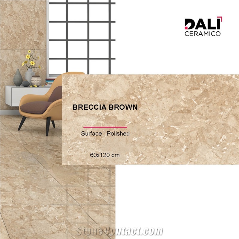 Breccia Brown Porcelain Tile, Porcelain Slab