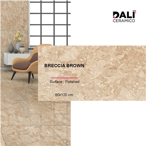 Breccia Brown Porcelain Tile, Porcelain Slab