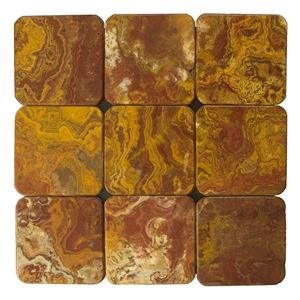 Multi Red Onyx Tile 4X4 Tumbled