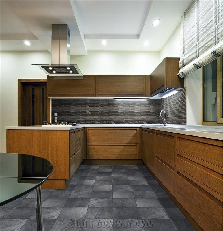 Ostrich Grey Quartzite Tile 24X24 Gauged 0.6 Inch Floor Tile