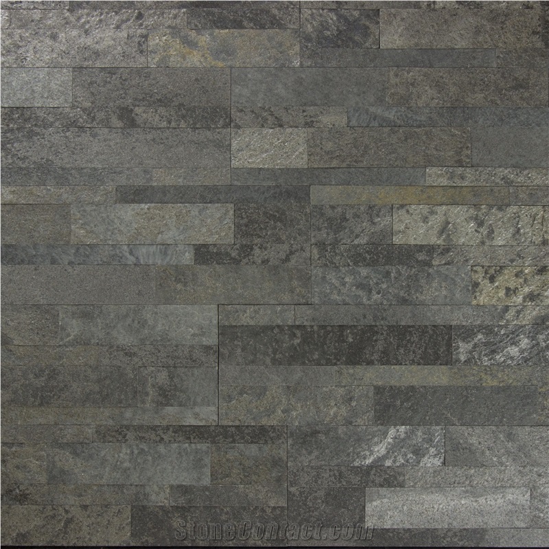 Thin Green Slate Galaxy Black Quartzite Wall Panel 12X24