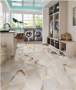 White Onyx Tile 12X12 Polished 0.37 Inch