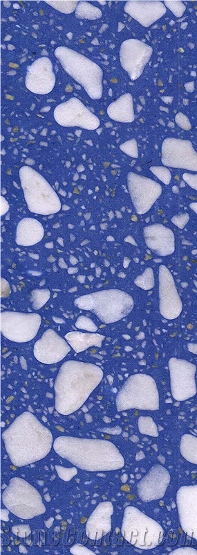 Blue Color Terrazzo
