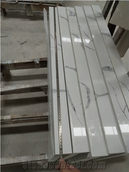 Calacatta White Quartz Kitchen Bar Top