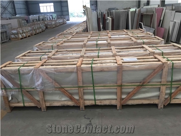 Calacatta White Quartz Kitchen Countertops