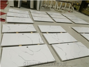 Calacatta White Quartz Vanity Top
