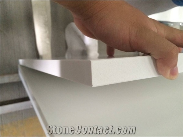 Hotsale Pure White Quartz Bathroom Countertop Vanity Top