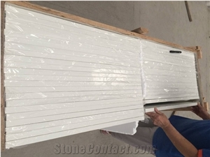 Hotsale Pure White Quartz Bathroom Countertop Vanity Top
