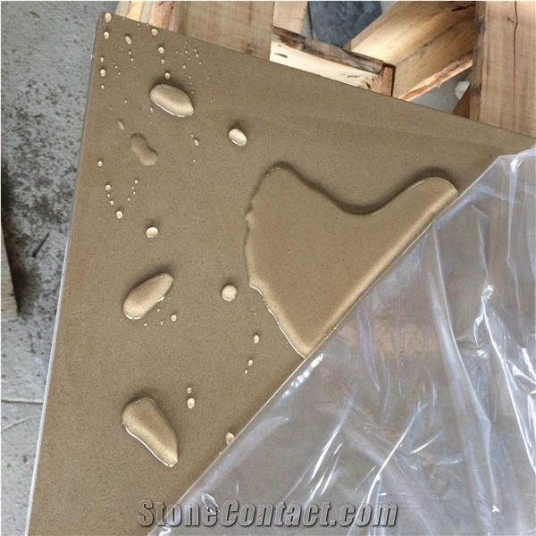 Pure Gold Quartz Kitchen Countertops