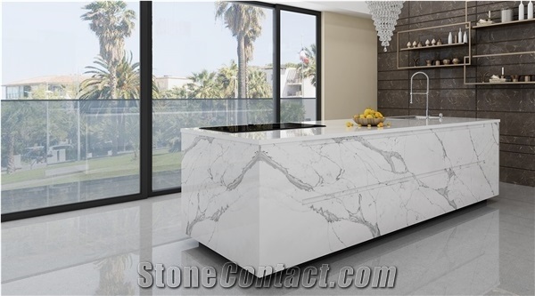 Statuary Quartz Kitchen Countertops