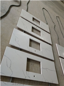 Statuary Quartz Kitchen Desk Top