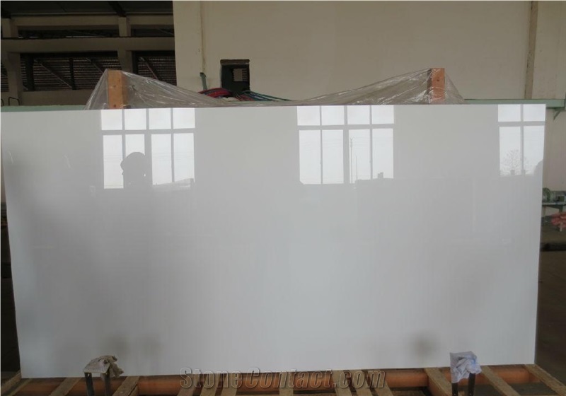 White Nano Glass Crystallized Marble Slabs