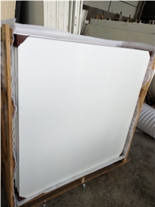White Nano Glass Tile Crystallized Marble Slabs