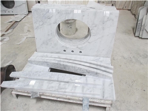 Bianco Carrara Marble Bathroom Top Countertop