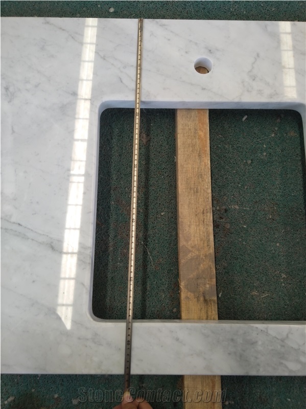 Bianco Carrara Marble Bathroom Top Countertop
