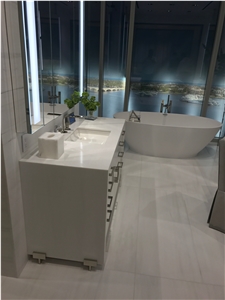 Bianco Dolomite Marble Bathroom Countertop