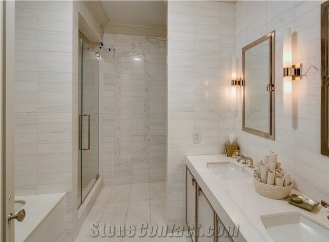 Bianco Dolomite Marble Tile Bathroom Tile
