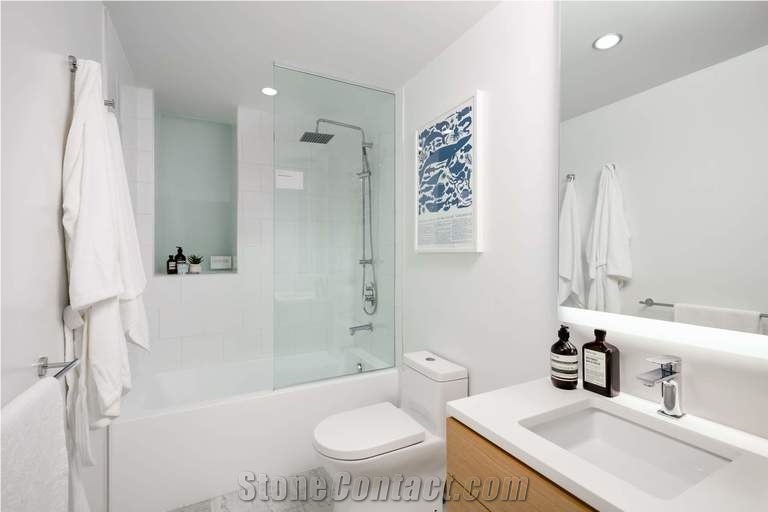 Carrara White Marble Bathroom Design