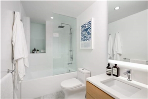 Carrara White Marble Bathroom Design