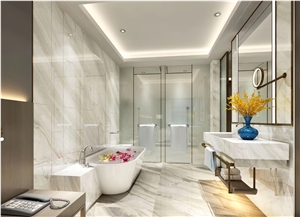 China Calacatta Gold Marble Bathroom Design Application