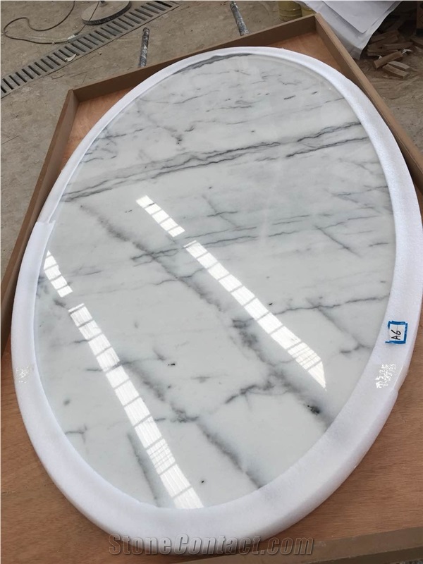 China Volakas Marble Table Top Kitchen Coutertop