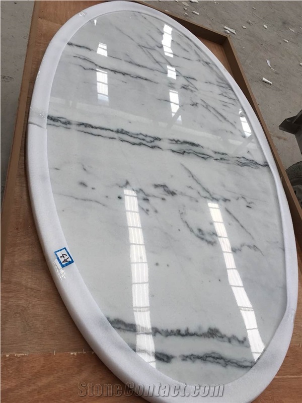 China Volakas Marble Table Top Kitchen Coutertop