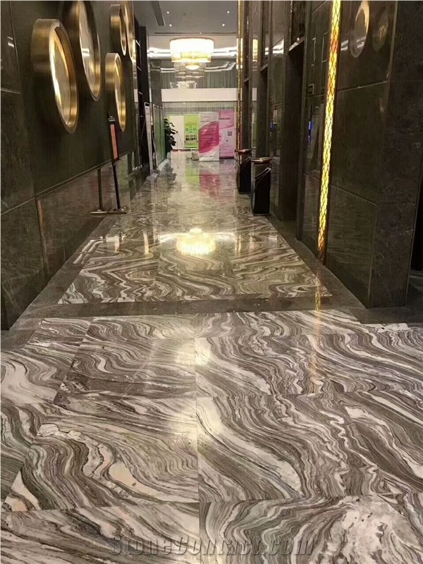 Fusion Grey Marble Tile Application