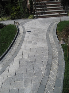 Grey Granite Paver Cubes Cobbles Paving Stone
