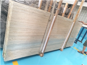 Italian Silver Blue Travertine Slab Wall Tile Flooring Tile