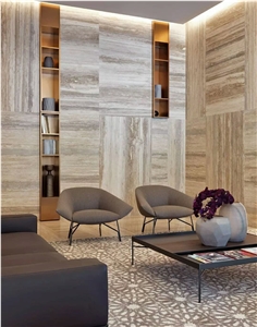 Italy Silver Travertine Application