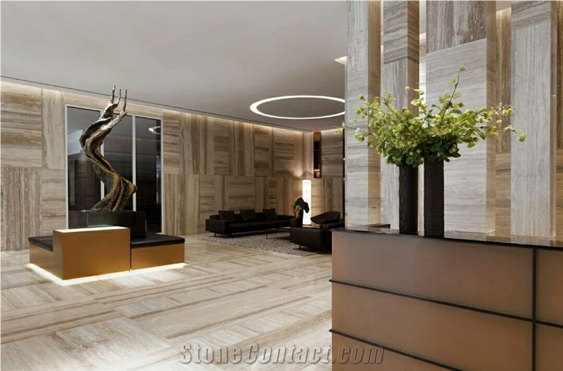 Italy Silver Travertine Application