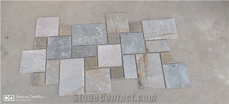 Multi Color Quartzite French Pattern