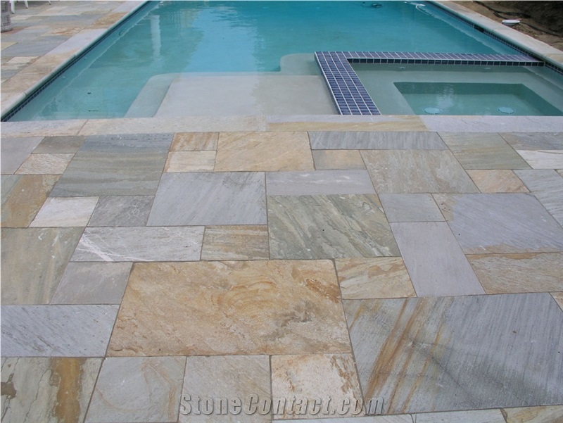 Multi Color Quartzite French Pattern
