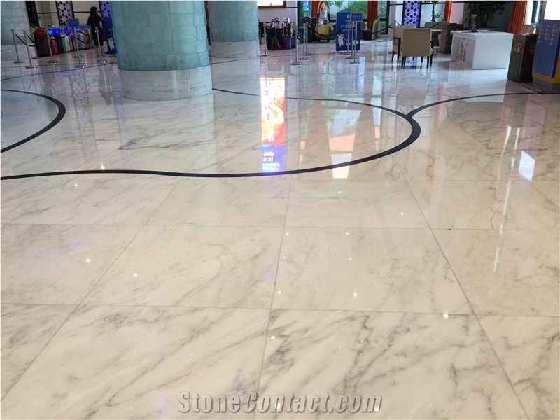 Oriental White Marble Custom Bathroom Application 1