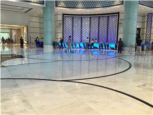 Oriental White Marble Custom Bathroom Application 1