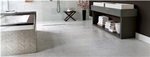 Oriental White Marble Custom Bathroom Application 1