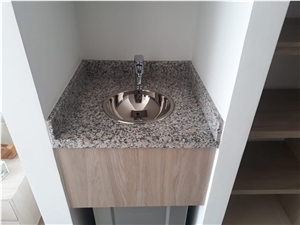 Pink Flower Granite Countertop