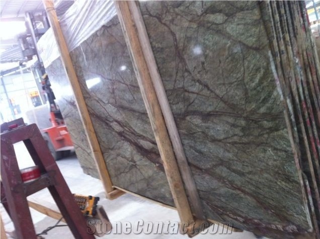 Rain Forest Green Granite Slab Granite Tile