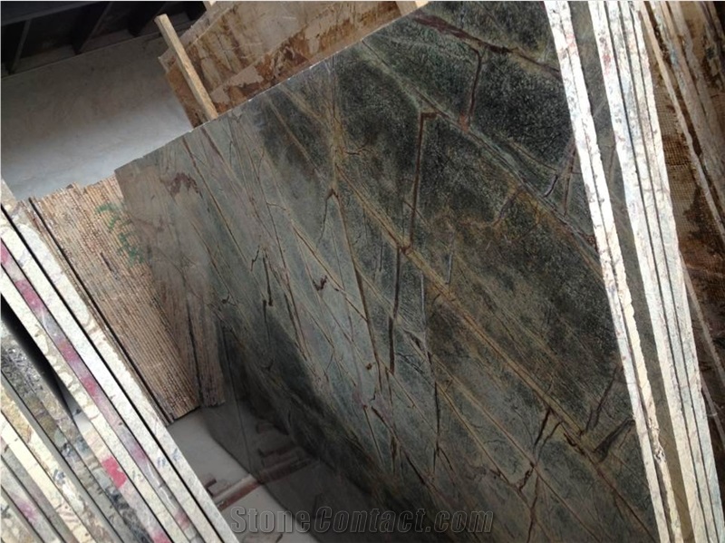 Rain Forest Green Granite Slab Granite Tile